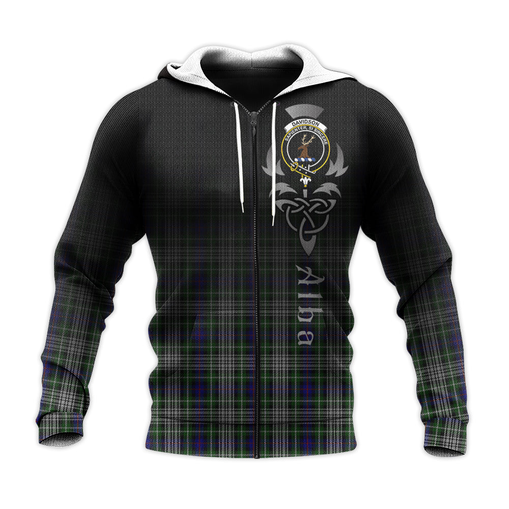 Printivon Davidson Of Tulloch Dress Tartan Crest Alba Celtic Hoodie