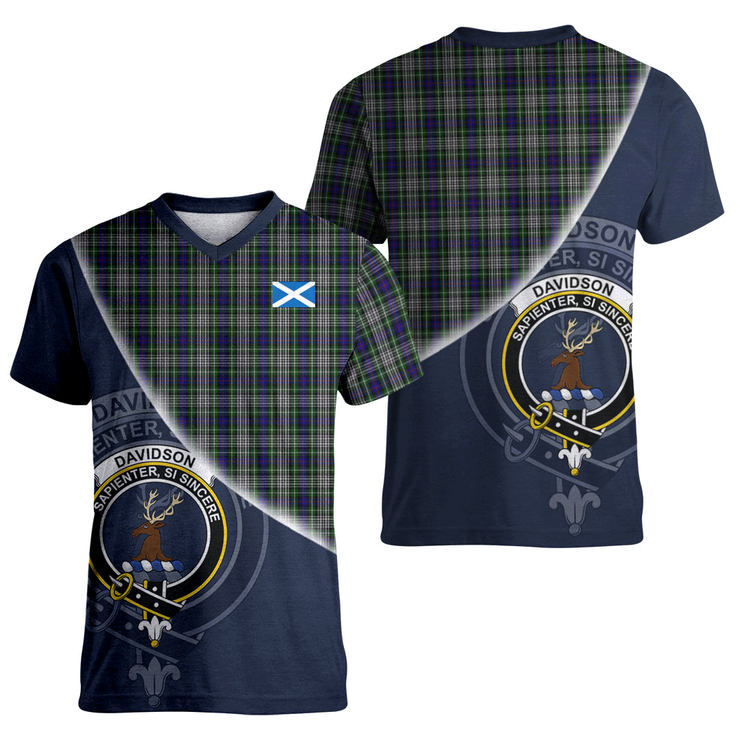 Printivon Davidson of Tulloch Dress Tartan Scottish Crest T Shirt