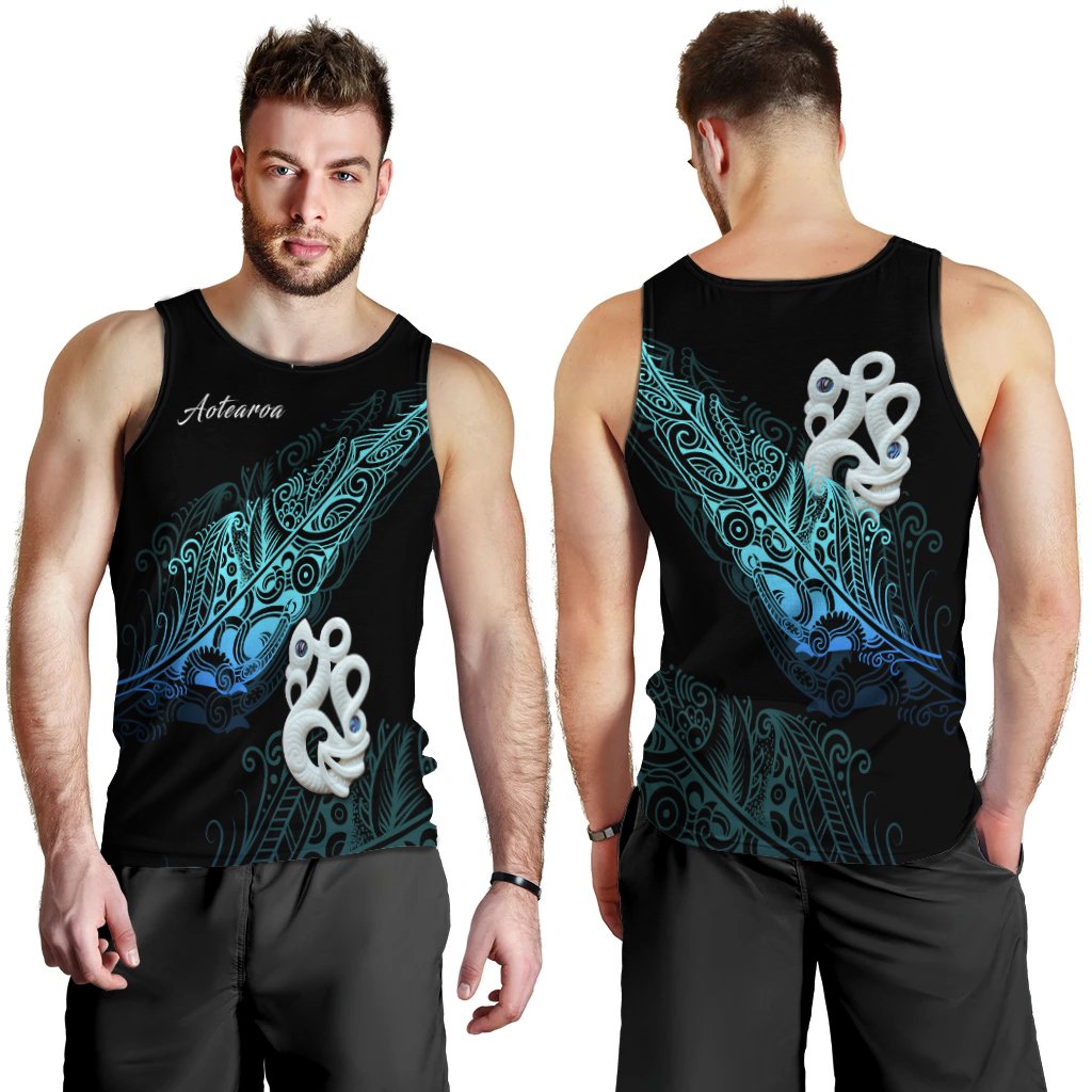 Aotearoa Men Tank Top Fern Mix Manaia Matau