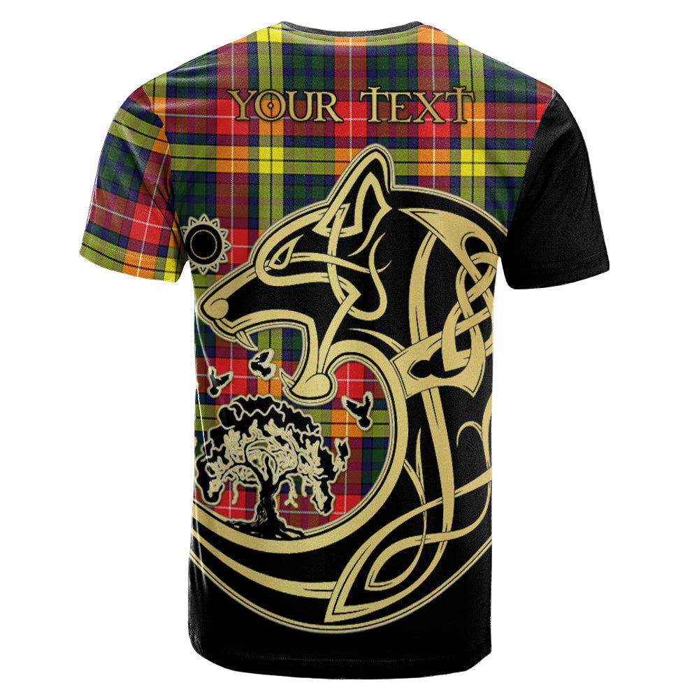 Printivon Dewar Crest Celtic Wolf Tartan T Shirt Custom Your Text