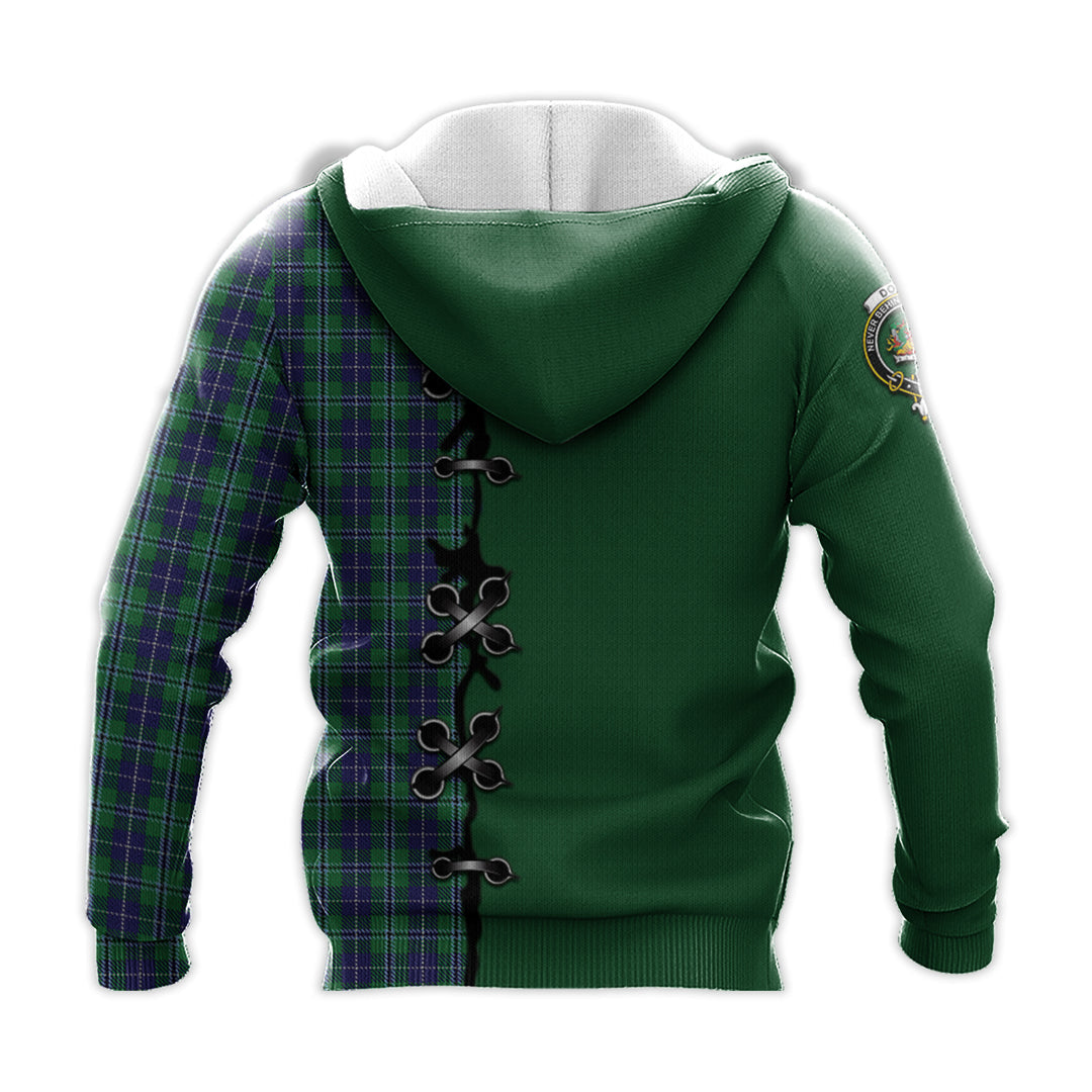 Printivon Douglas Tartan Hoodie Lion Rampant And Celtic Thistle Style