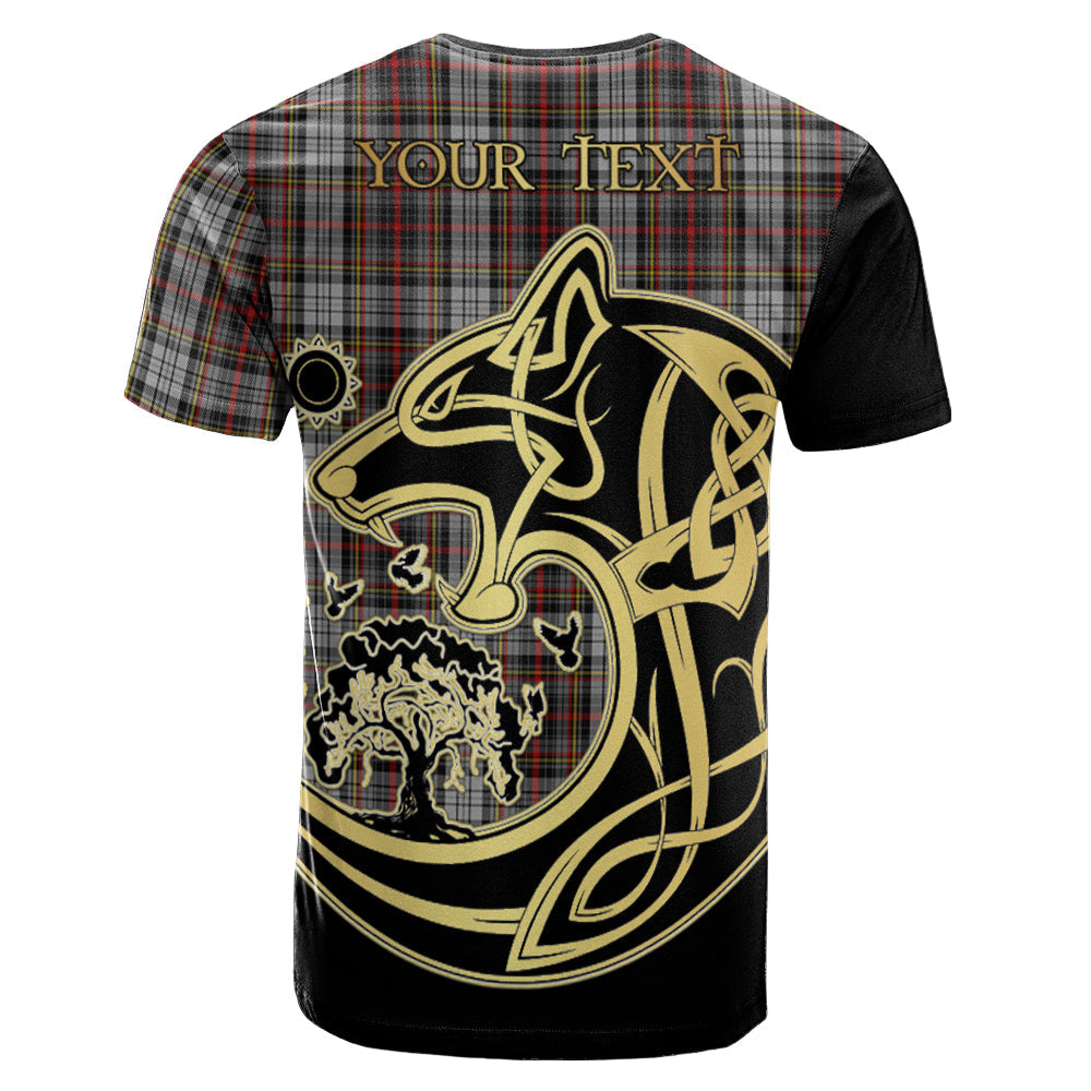Printivon Douglas Ancient Dress Crest Celtic Wolf Tartan T Shirt Custom Your Text
