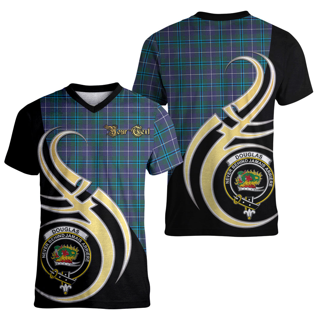 Printivon Douglas Modern Tartan Crest Believe In Me T Shirt
