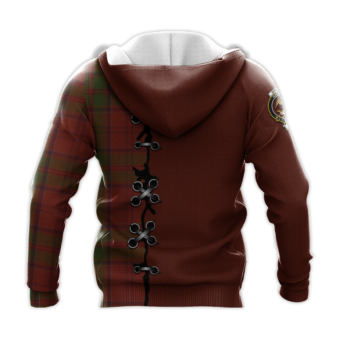 Printivon Drummond Clan Tartan Hoodie Lion Rampant And Celtic Thistle Style