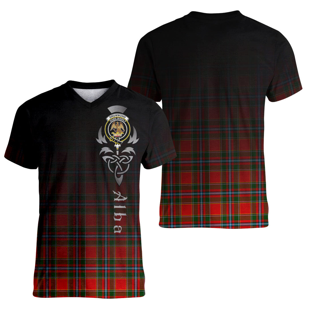 Printivon Drummond of Perth Tartan Crest Alba Celtic T Shirt