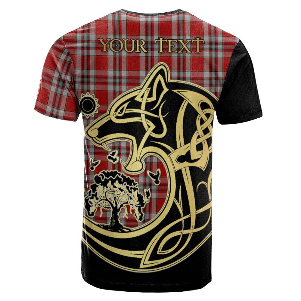 Printivon Drummond of Perth Dress Crest Celtic Wolf Tartan T Shirt Custom Your Text