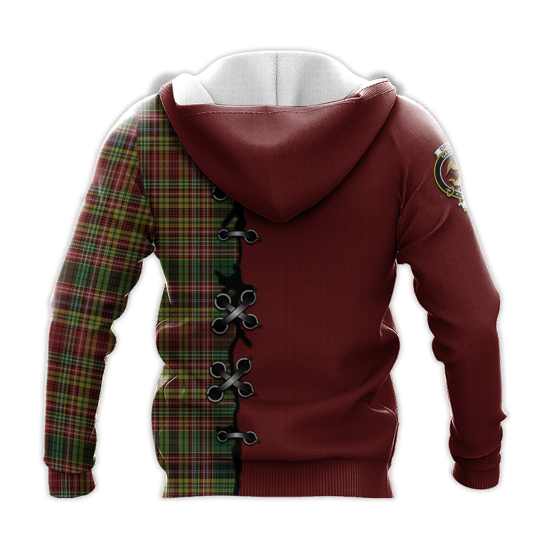 Printivon Drummond Of Strathallan Tartan Hoodie Lion Rampant And Celtic Thistle Style