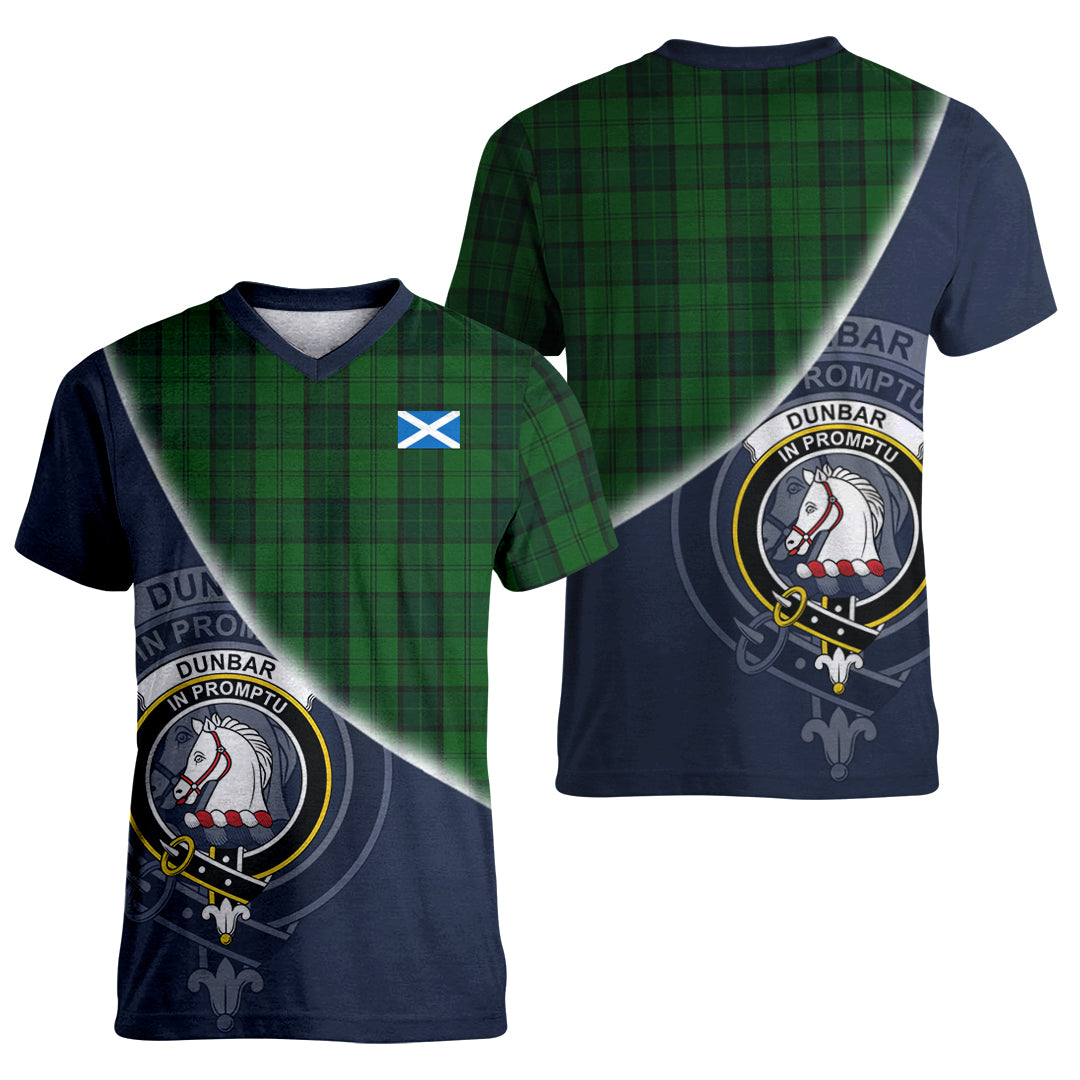 Printivon Dunbar Hunting Tartan Scottish Crest T Shirt