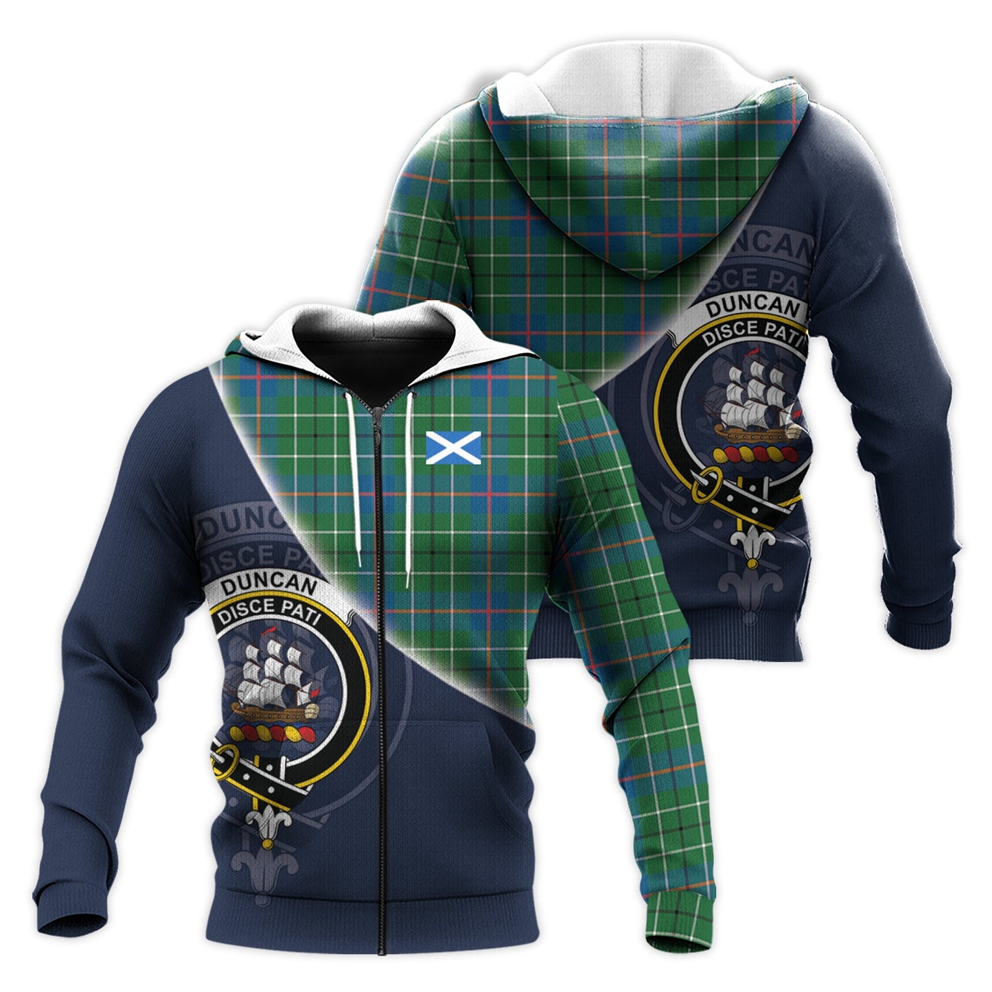 Printivon Duncan Ancient Tartan Scottish Crest Hoodie