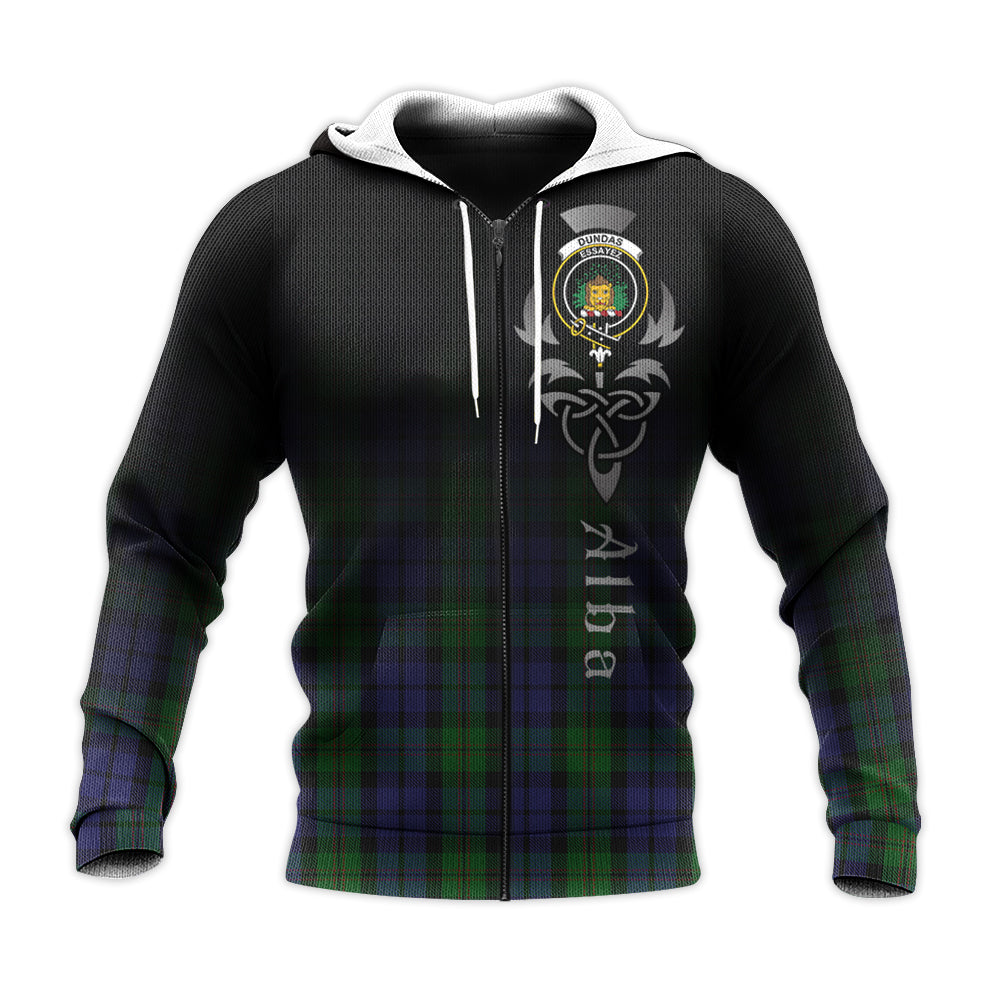 Printivon Dundas Tartan Crest Alba Celtic Hoodie