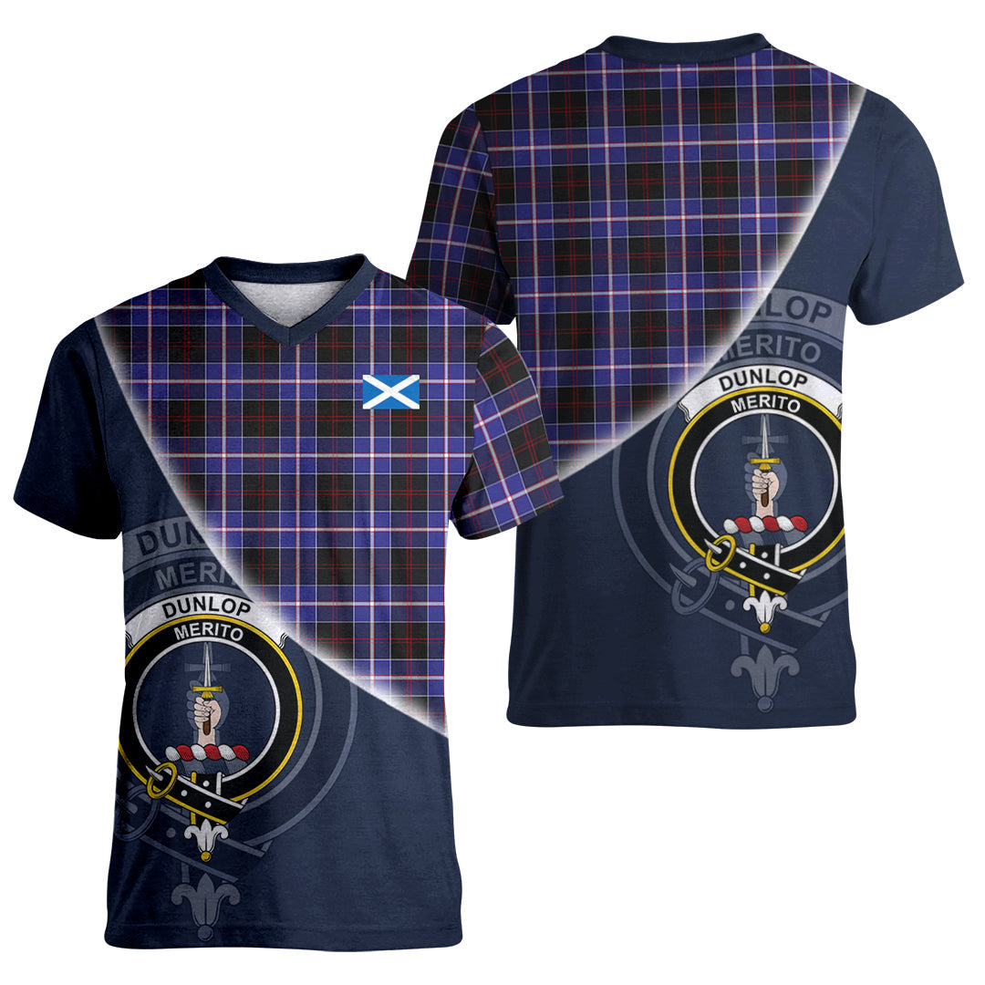 Printivon Dunlop Modern Tartan Scottish Crest T Shirt
