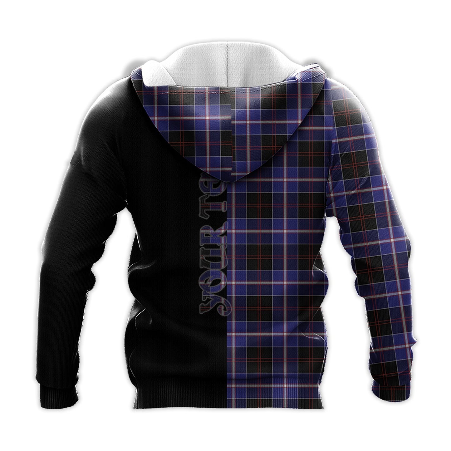 Printivon Dunlop Modern Tartan Personalize Half Hoodie