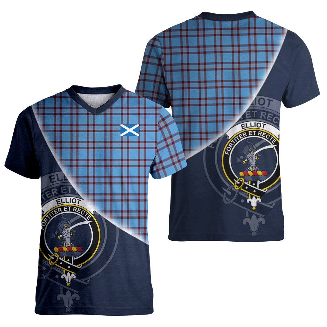 Printivon Elliot Ancient Tartan Scottish Crest T Shirt