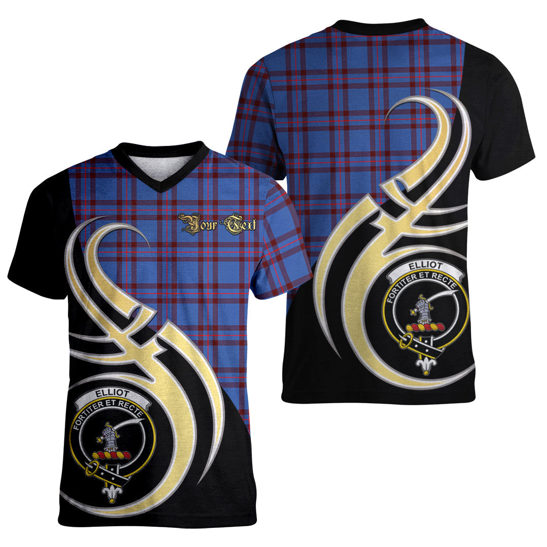 Printivon Elliot Modern Tartan Crest Believe In Me T Shirt