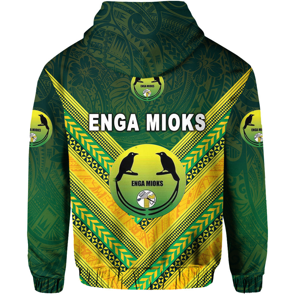 Izzy Mono Papua New Guinea Enga Mioks Hoodie Rugby Original Style Green
