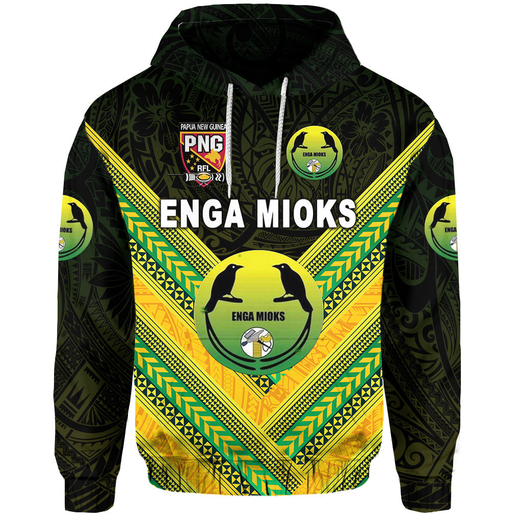 Papua New Guinea Enga Mioks Hoodie Rugby Original Style Black