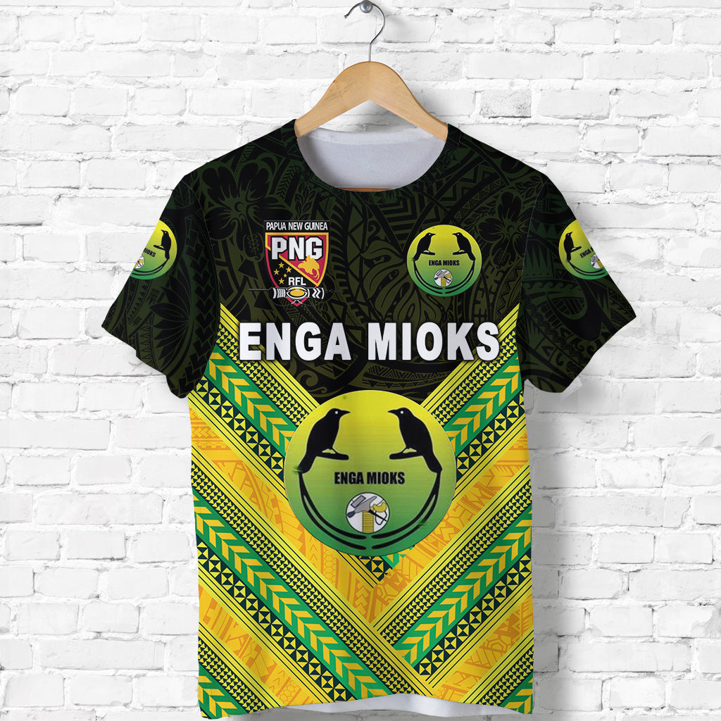 Papua New Guinea Enga Mioks T Shirt Rugby Original Style - Black