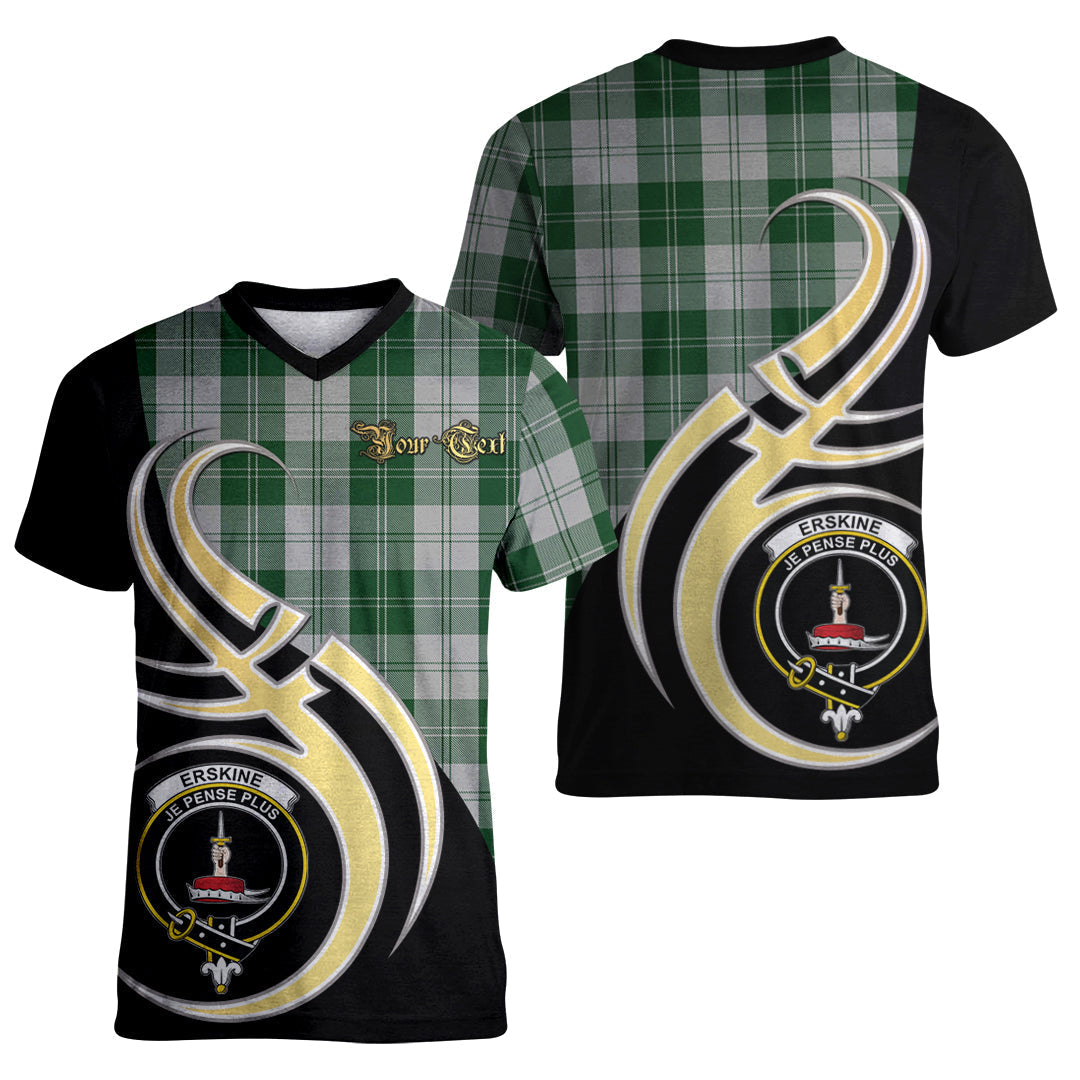 Printivon Erskine Green Tartan Crest Believe In Me T Shirt