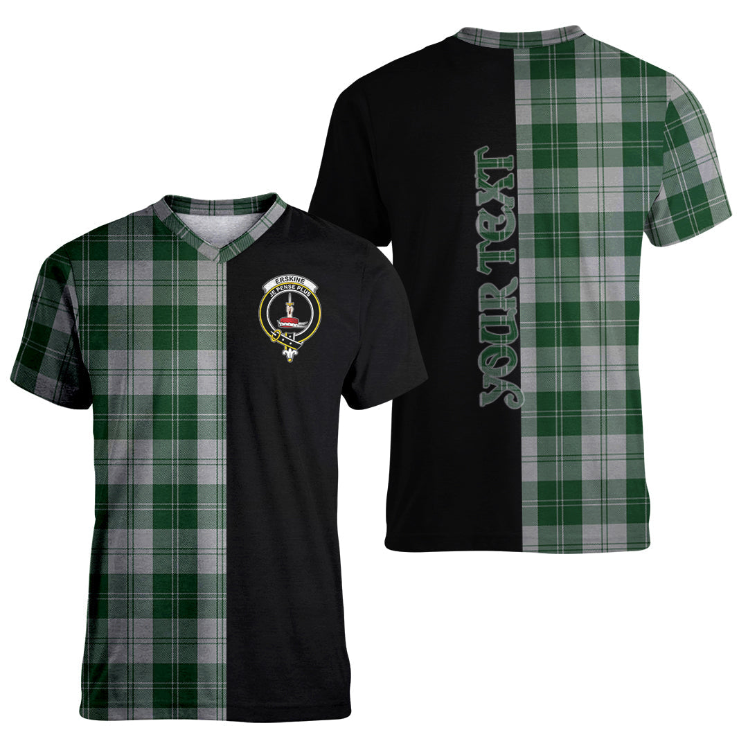 Printivon Erskine Green Tartan Personalize Half T shirt