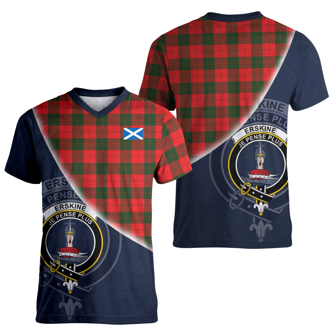 Printivon Erskine Modern Tartan Scottish Crest T Shirt