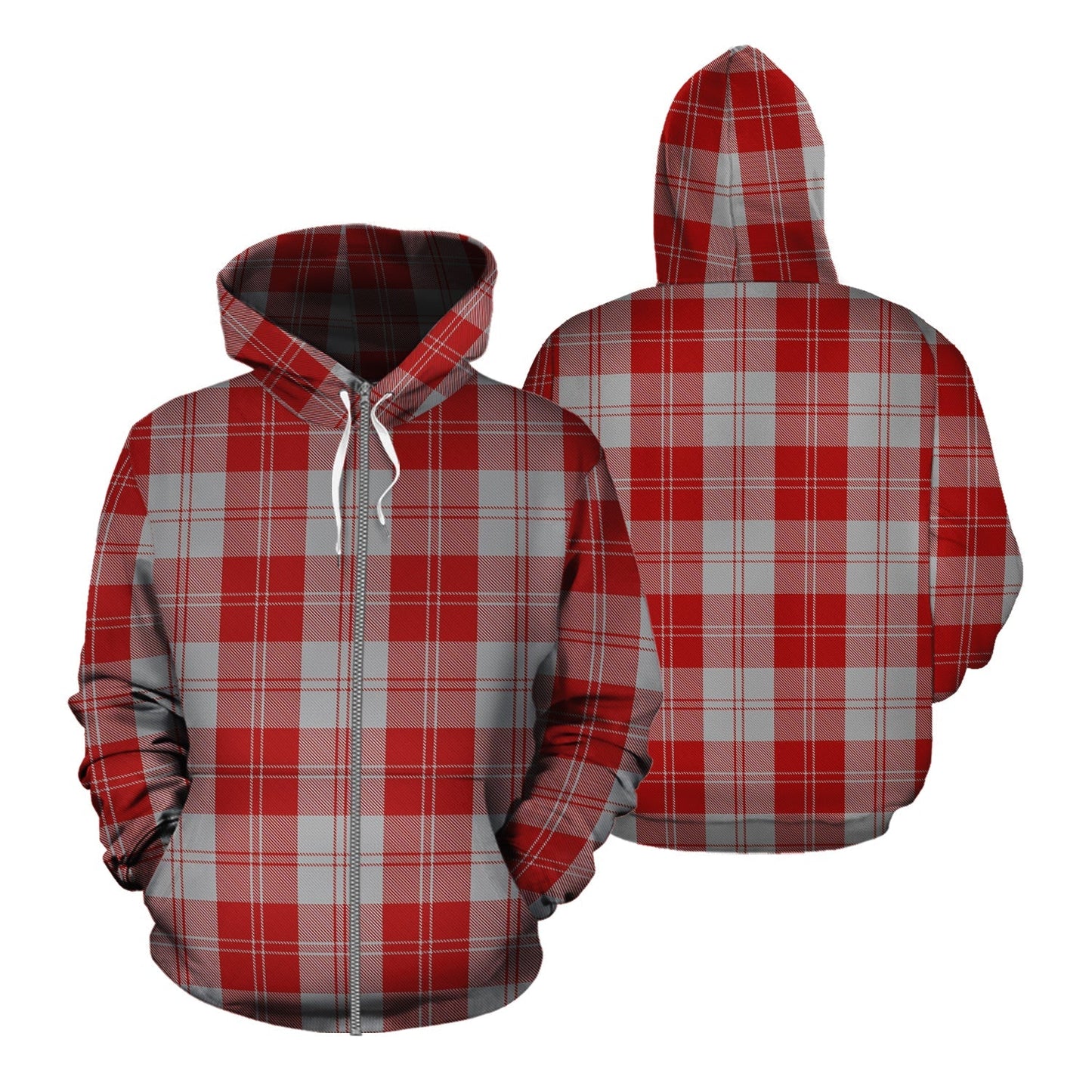 Printivon Erskine Red Tartan Hoodie