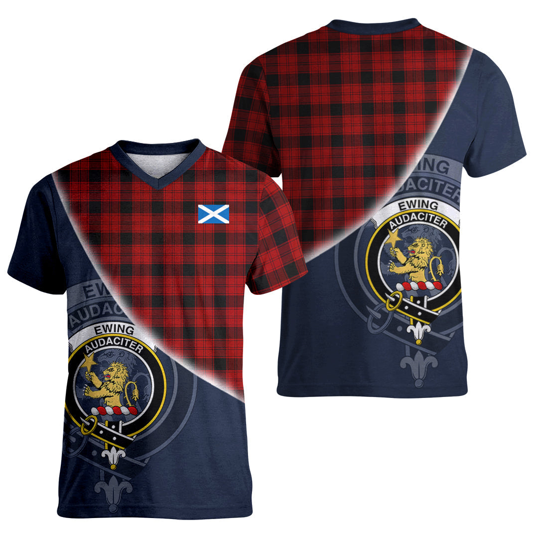 Printivon Ewing Tartan Scottish Crest T Shirt