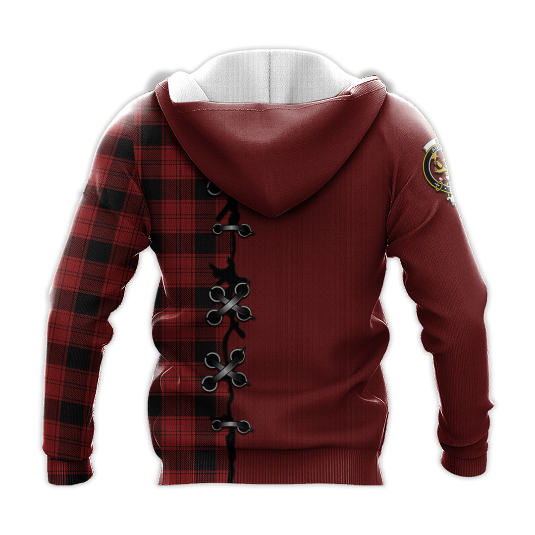 Printivon Ewing Tartan Hoodie Lion Rampant And Celtic Thistle Style