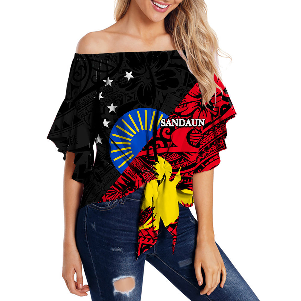 Sandaun Province Off Shoulder Waist Wrap Top Of Papua New Guinea