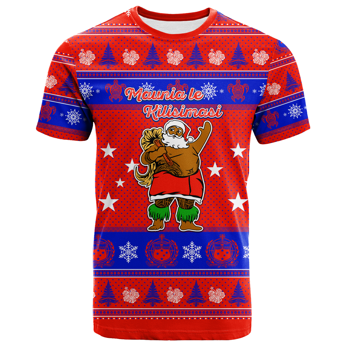 Samoa Christmas Maunia Le Kilisimasi Santa Polynesia Tatoo T Shirt