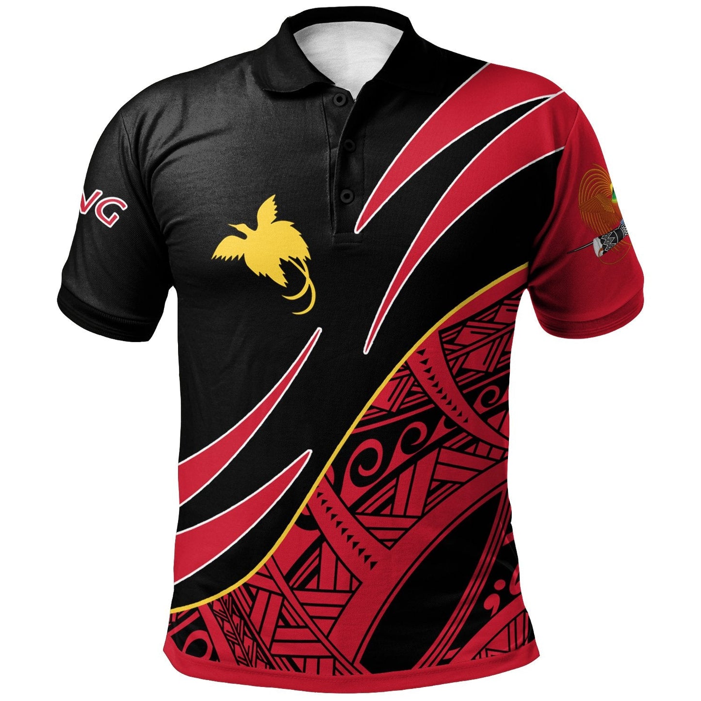 Papua New Guinea Polo Shirt - Symmetrical Lines
