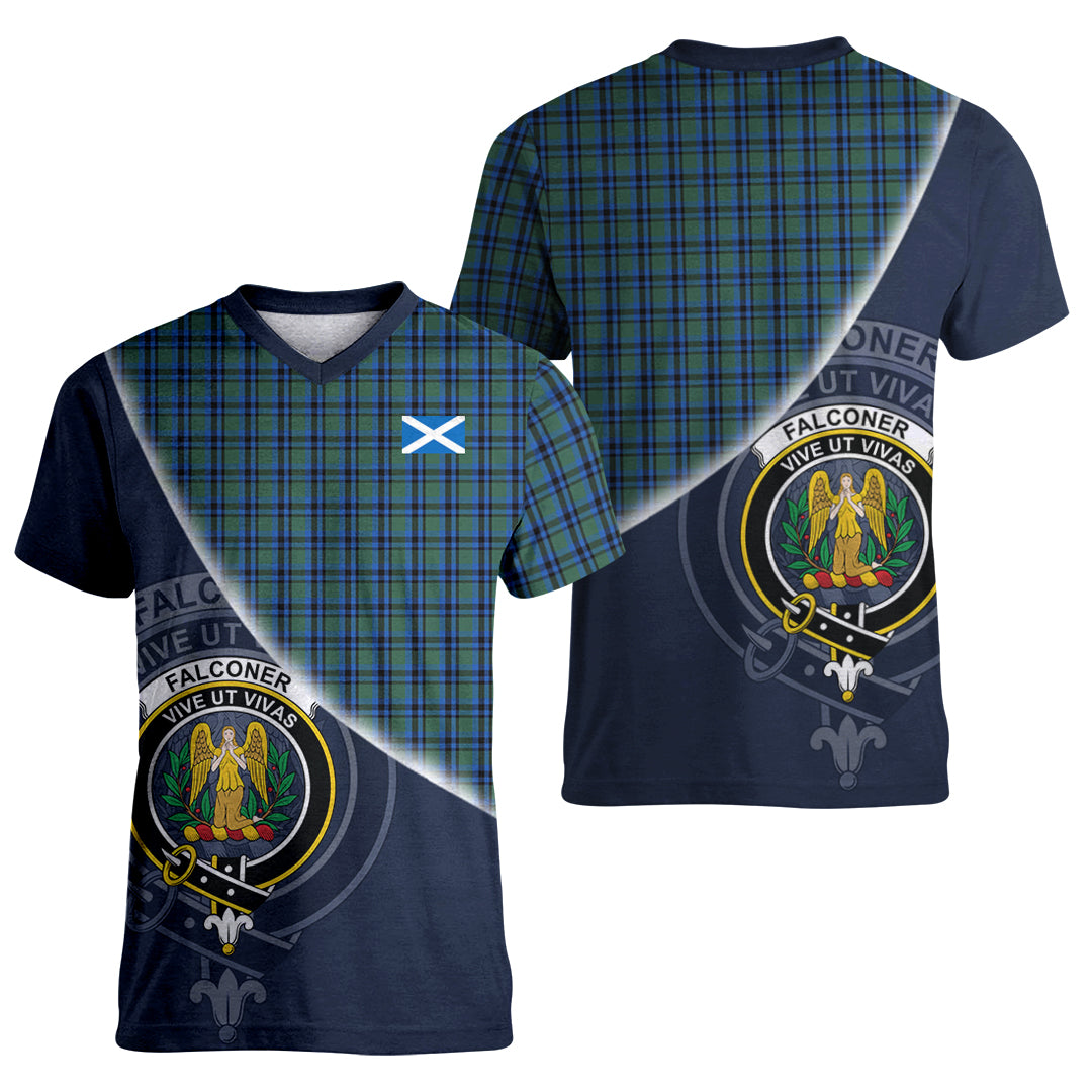 Printivon Falconer Tartan Scottish Crest T Shirt