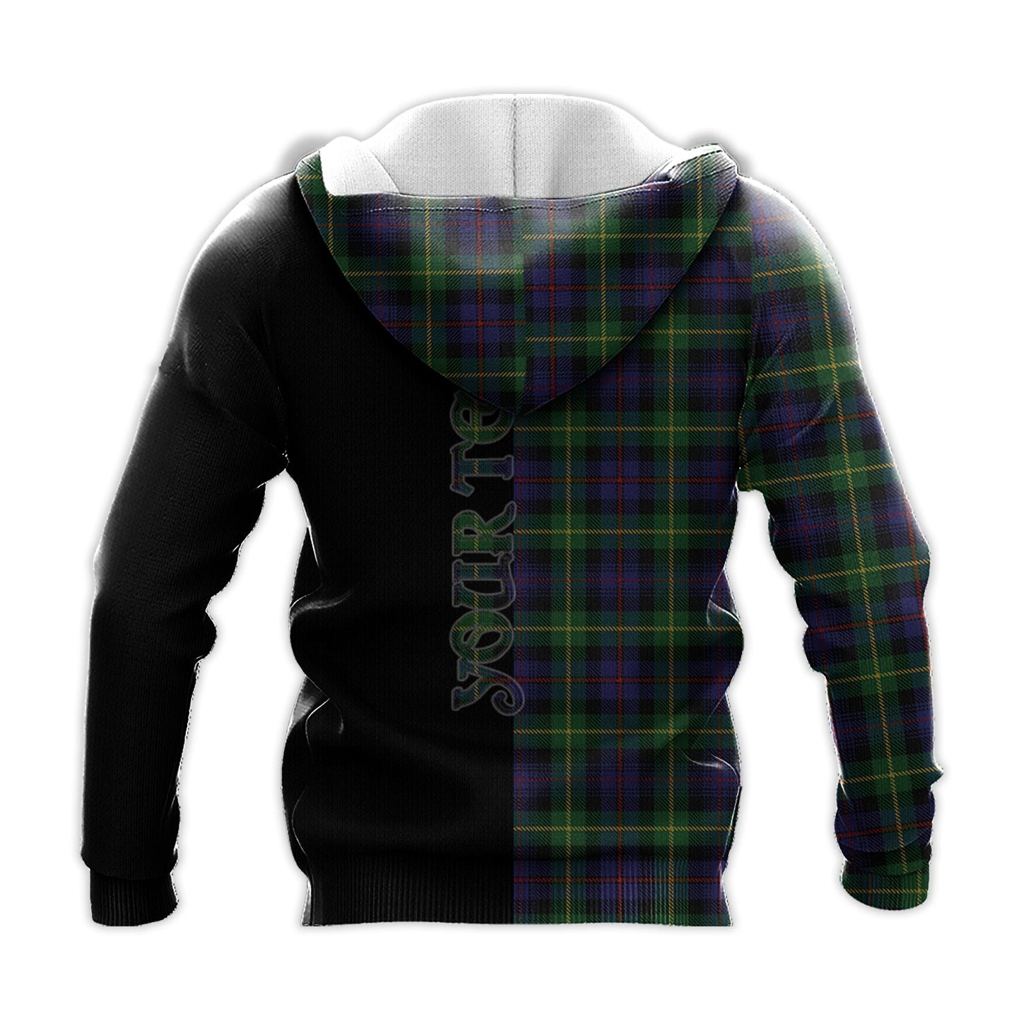 Printivon Farquharson Tartan Personalize Half Hoodie