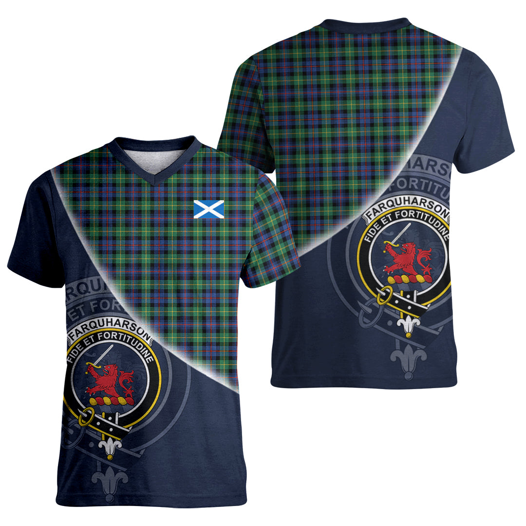 Printivon Farquharson Ancient Tartan Scottish Crest T Shirt