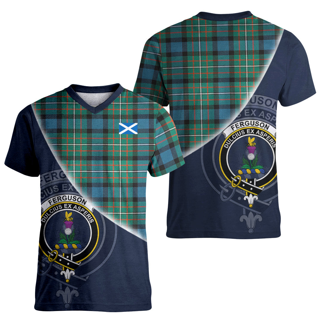 Printivon Ferguson Ancient Tartan Scottish Crest T Shirt