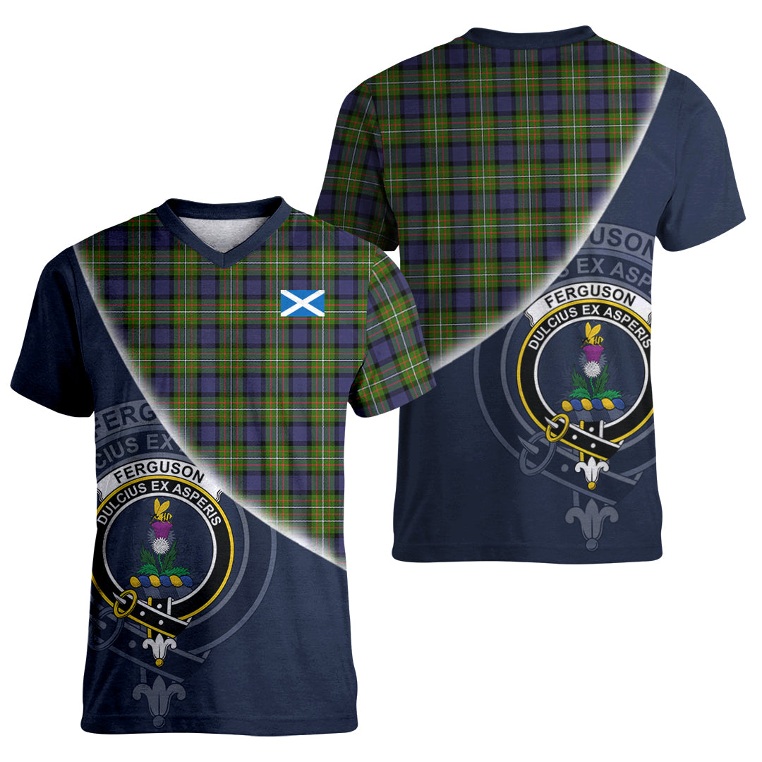 Printivon Ferguson Modern Tartan Scottish Crest T Shirt