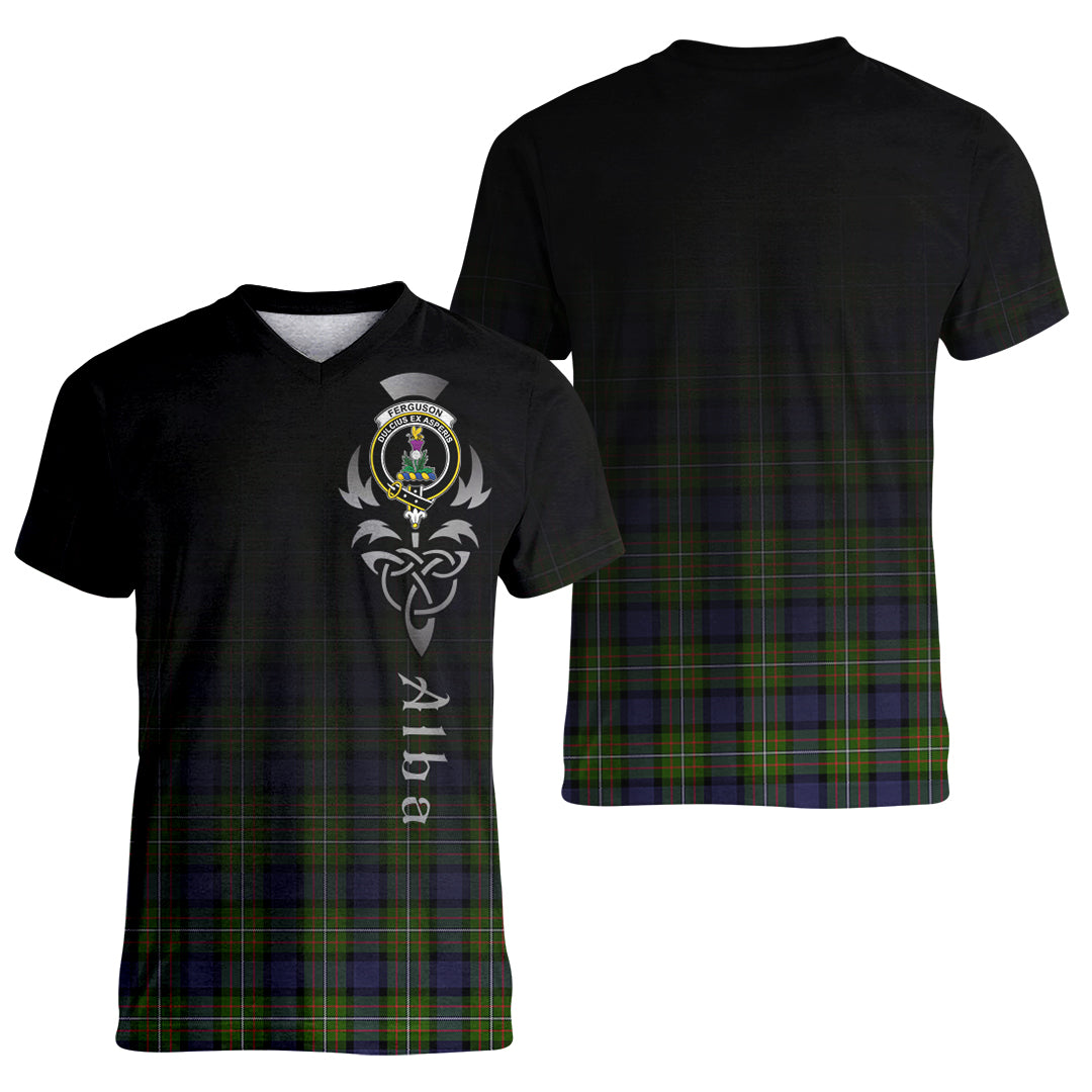 Printivon Ferguson Modern Tartan Crest Alba Celtic T Shirt