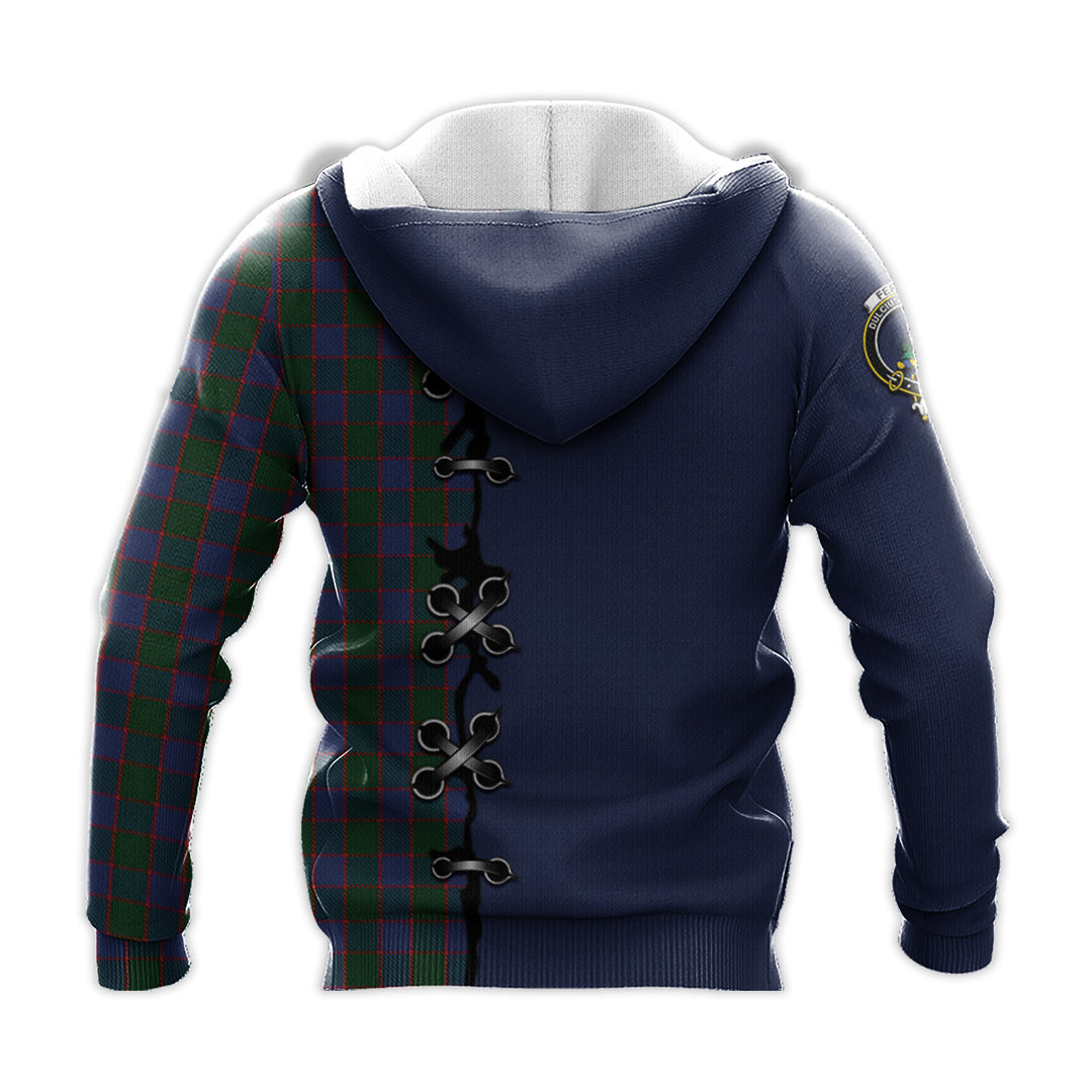 Printivon Ferguson Old Tartan Hoodie Lion Rampant And Celtic Thistle Style