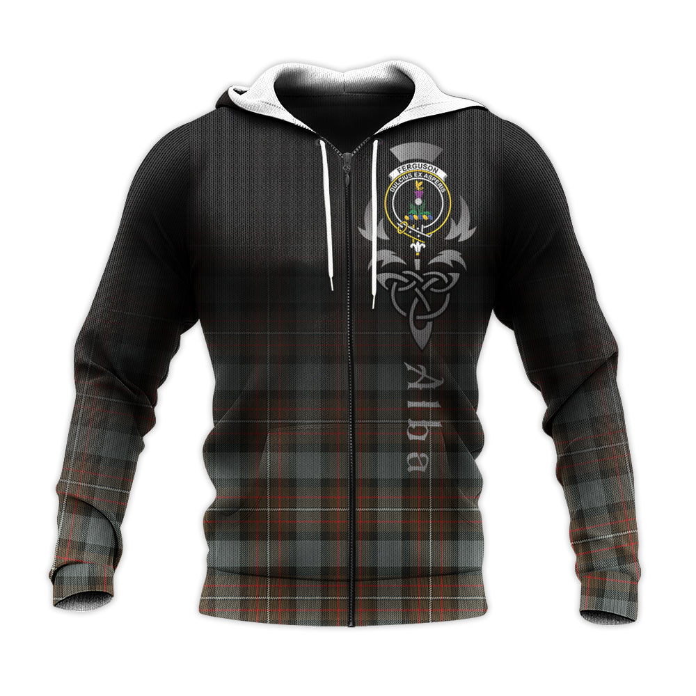 Printivon Ferguson Weathered Tartan Crest Alba Celtic Hoodie