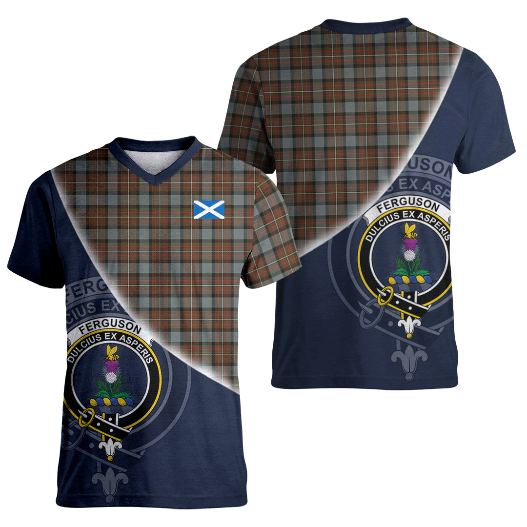 Printivon Ferguson Weathered Tartan Scottish Crest T Shirt