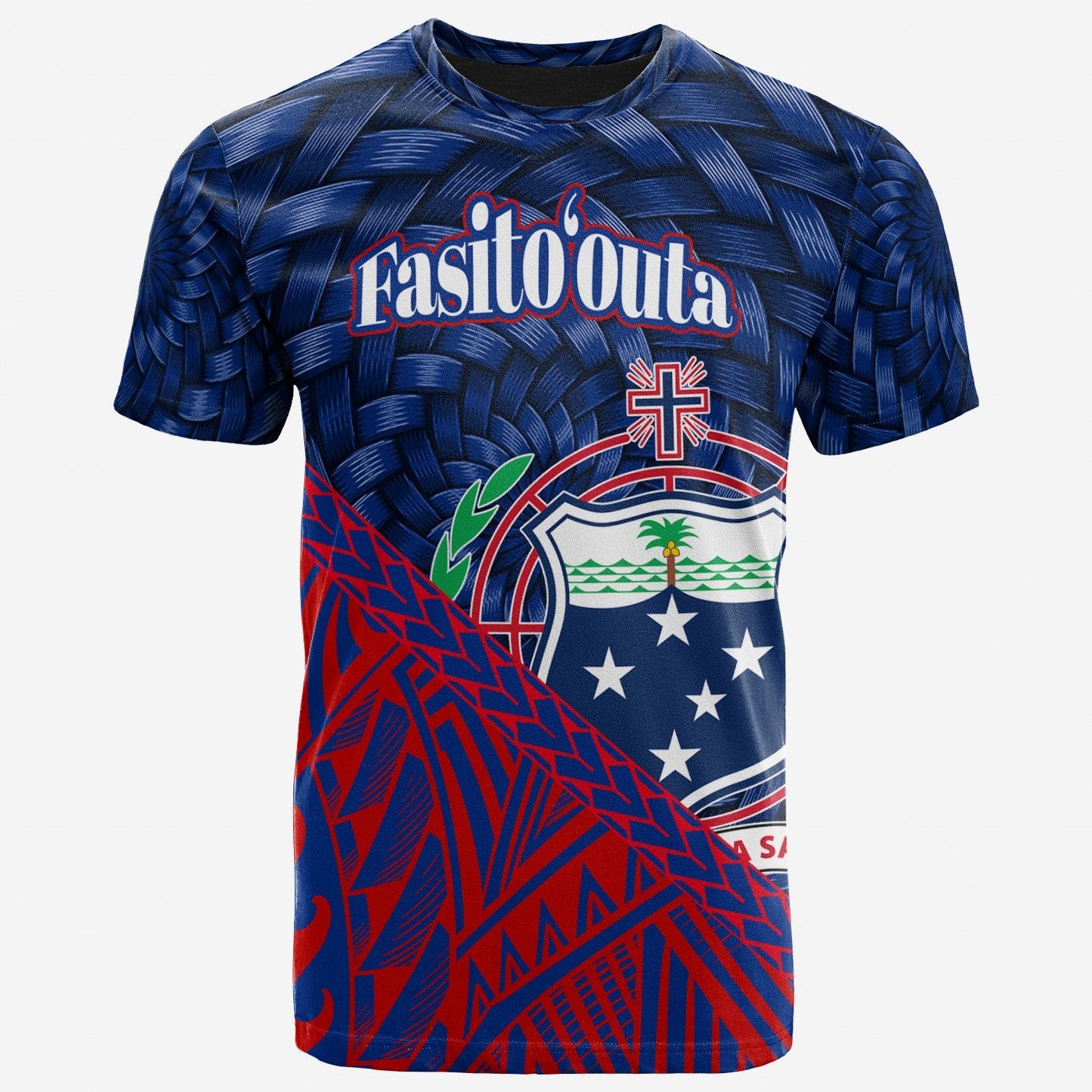 Samoa T - Shirt - Fasitoouta Polynesian Patterns With Bamboo