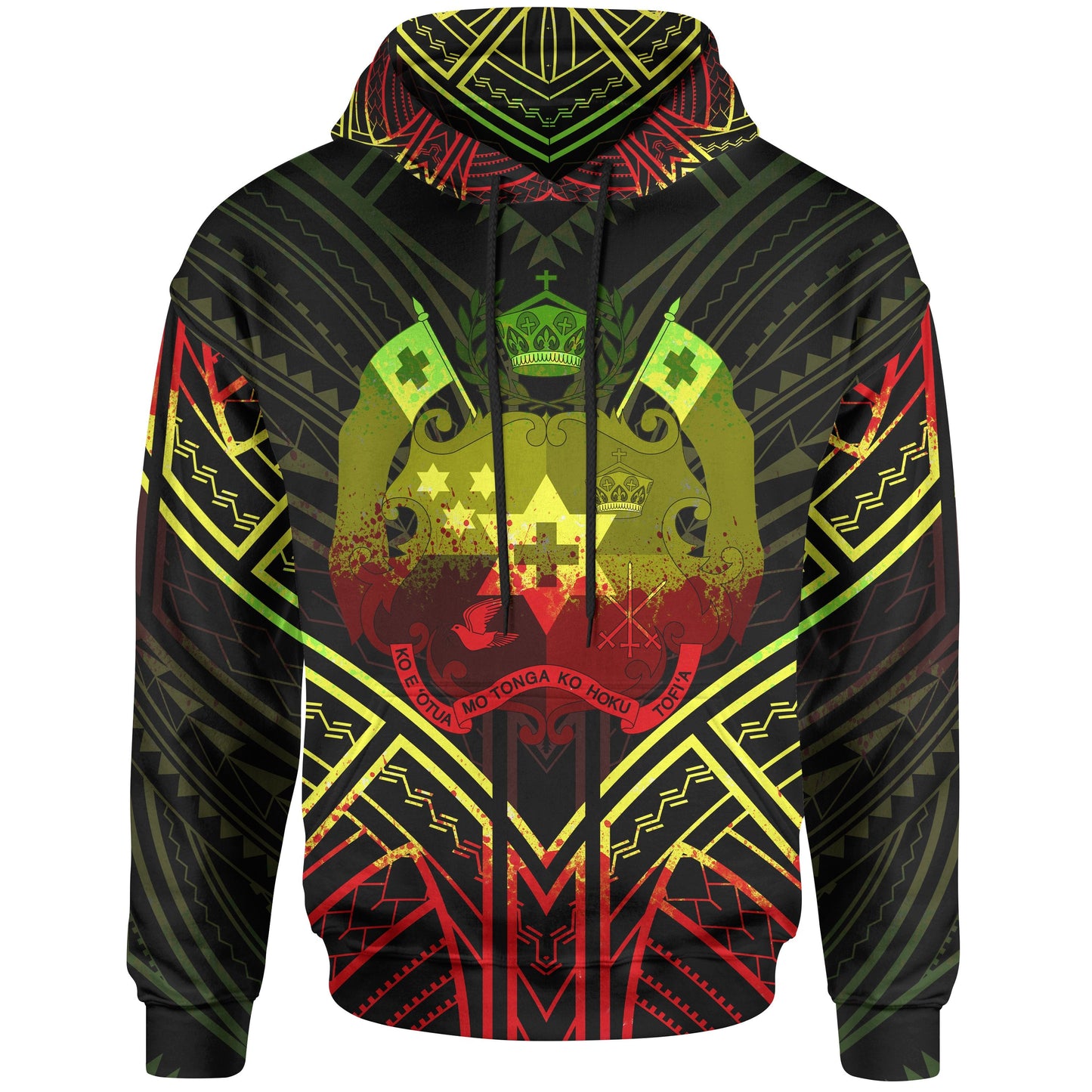 Tonga Hoodie Tonga Seal Reggae Tribal Patterns
