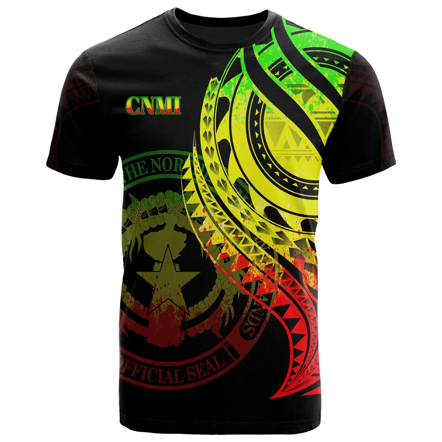 Northern Mariana Islands T Shirt Reggae Color Polynesian Patterns Best CNMI Ever