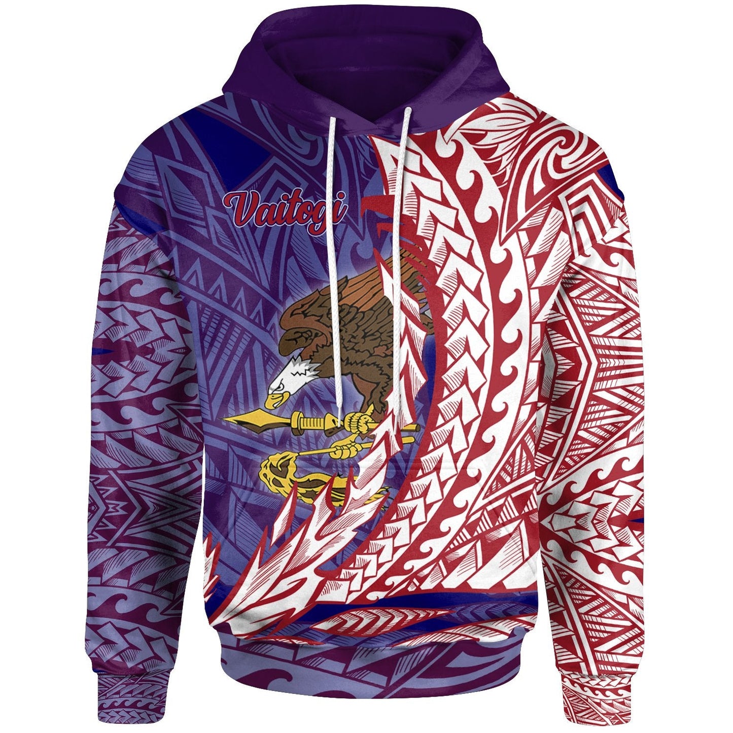 American Samoa Hoodie Vaitogi Wings Style