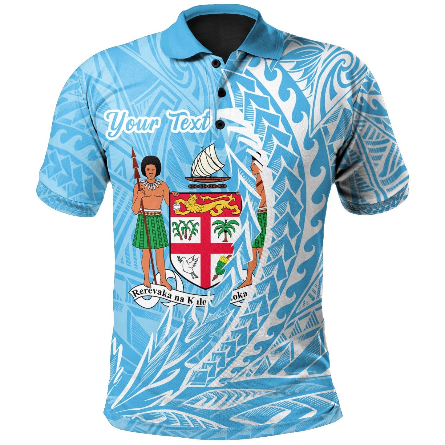 Fiji Polo Shirt - Custom Personalised Wings Style