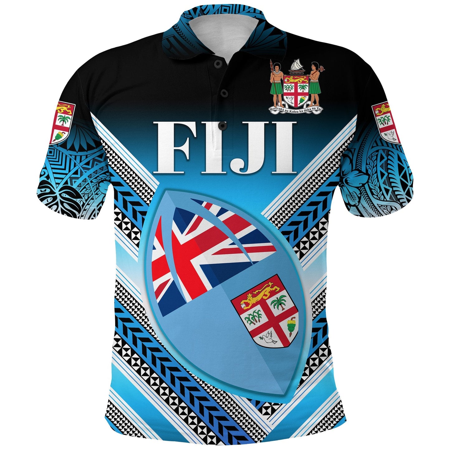 Fiji Rugby Polo Shirt Map Creative Style