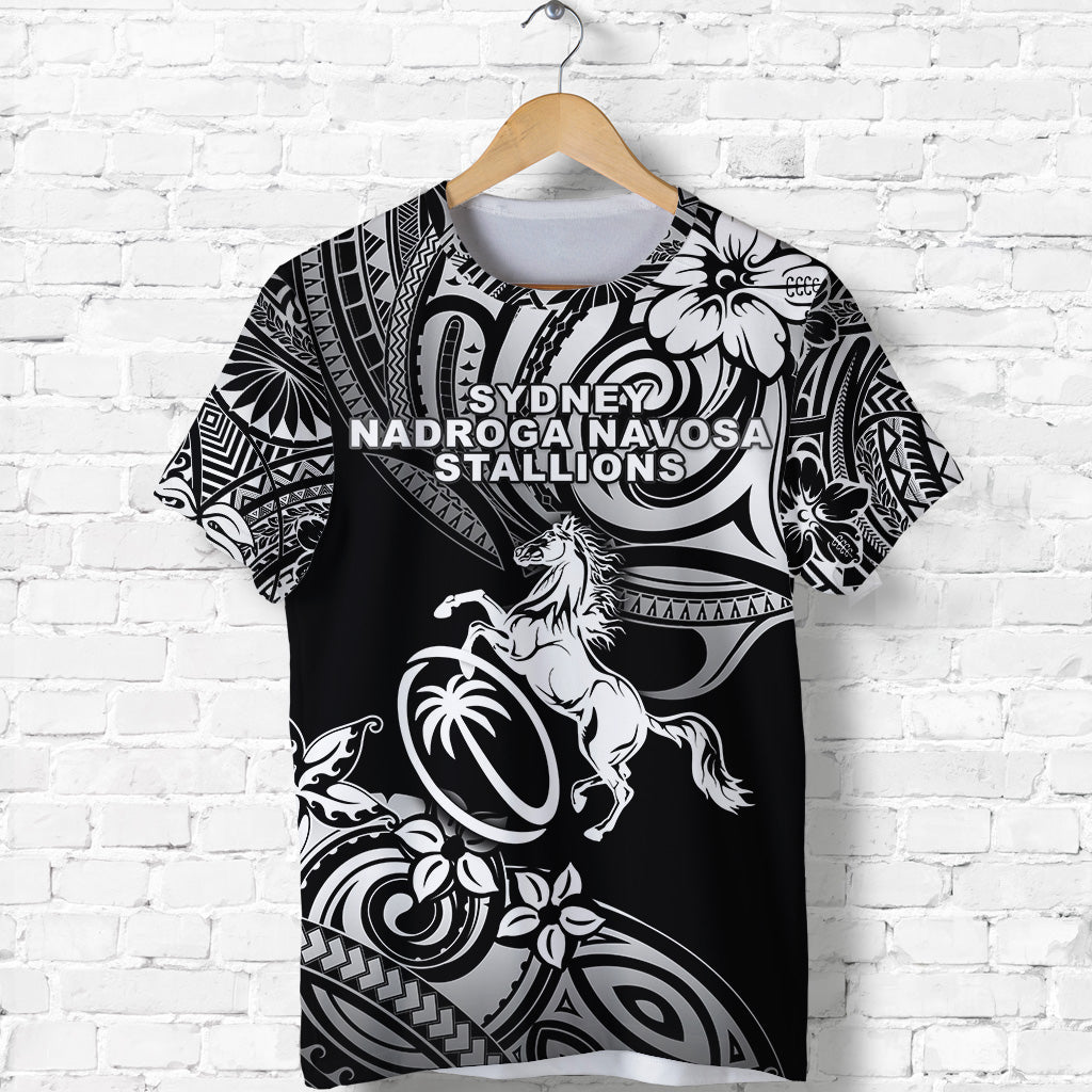 Fiji Rugby T Shirt Sydney Nadroga Navosa Stallions Unique Vibes Black