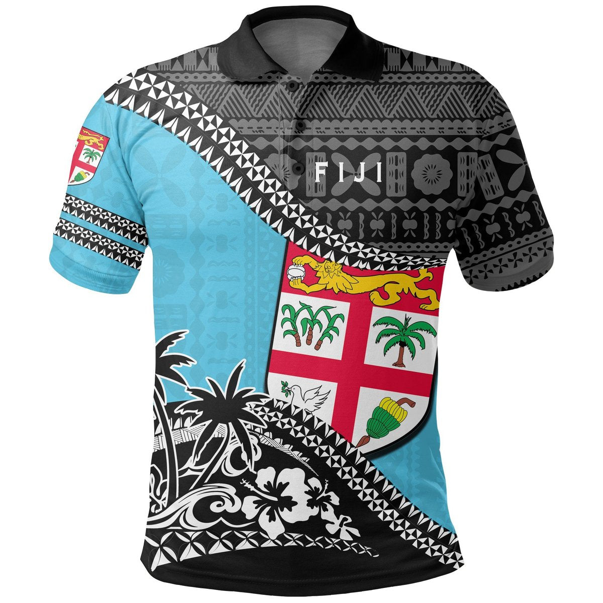 Fiji Polo Shirt Fall In The Wave