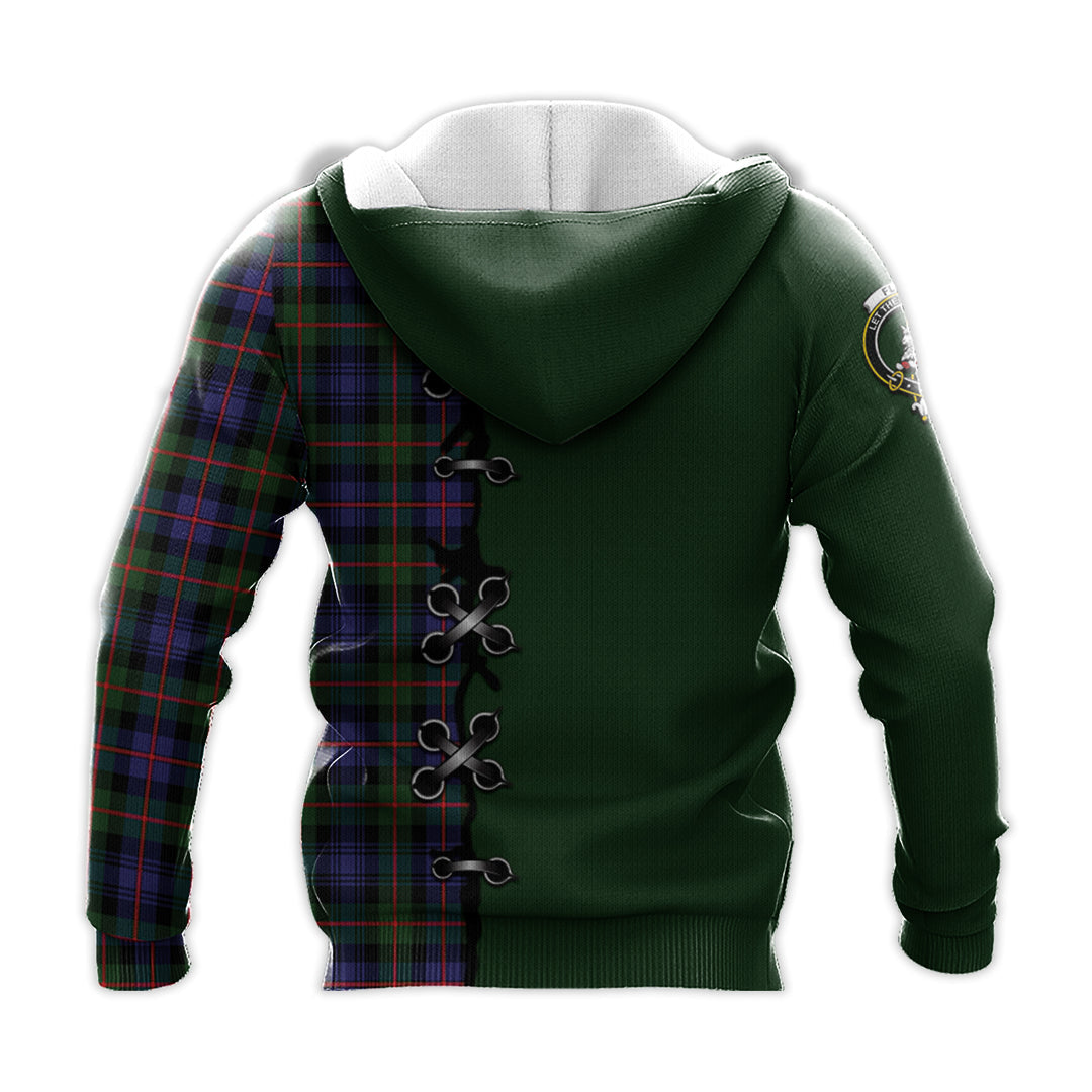 Printivon Fleming Tartan Hoodie Lion Rampant And Celtic Thistle Style