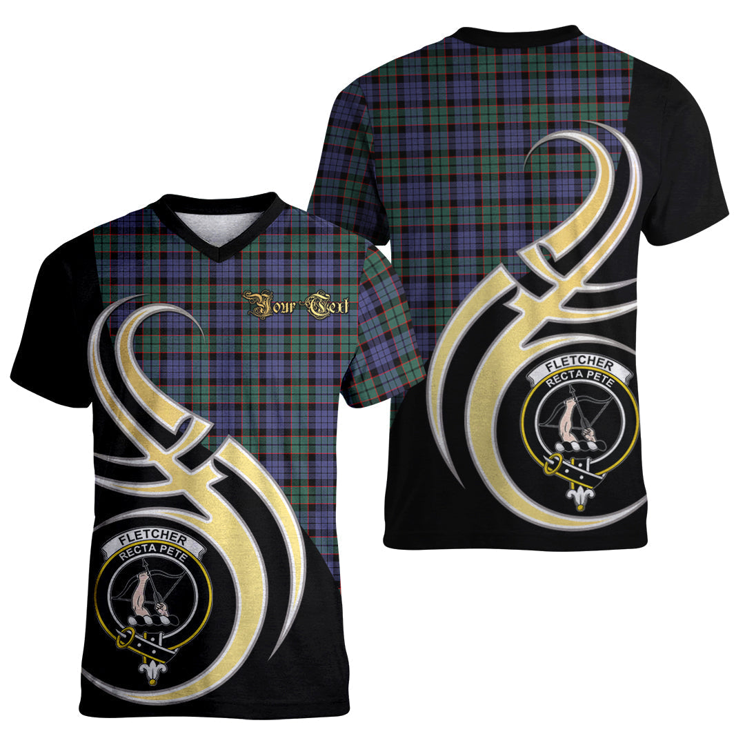 Printivon Fletcher Modern Tartan Crest Believe In Me T Shirt