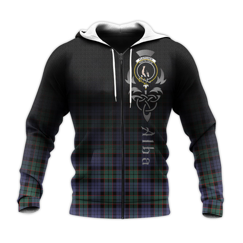 Printivon Fletcher Modern Tartan Crest Alba Celtic Hoodie
